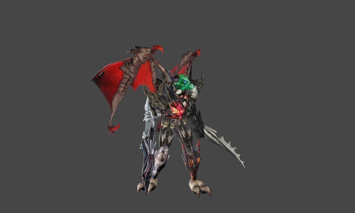 Zeloeman F 2 demon with wings 3D model_19