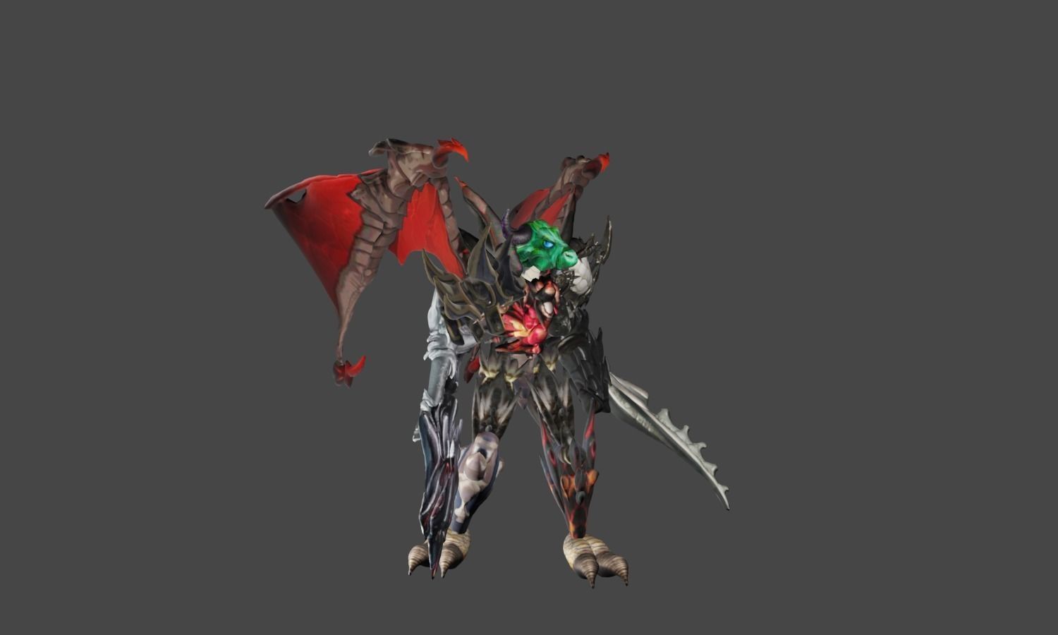 Zeloeman F 2 demon with wings 3D model_16