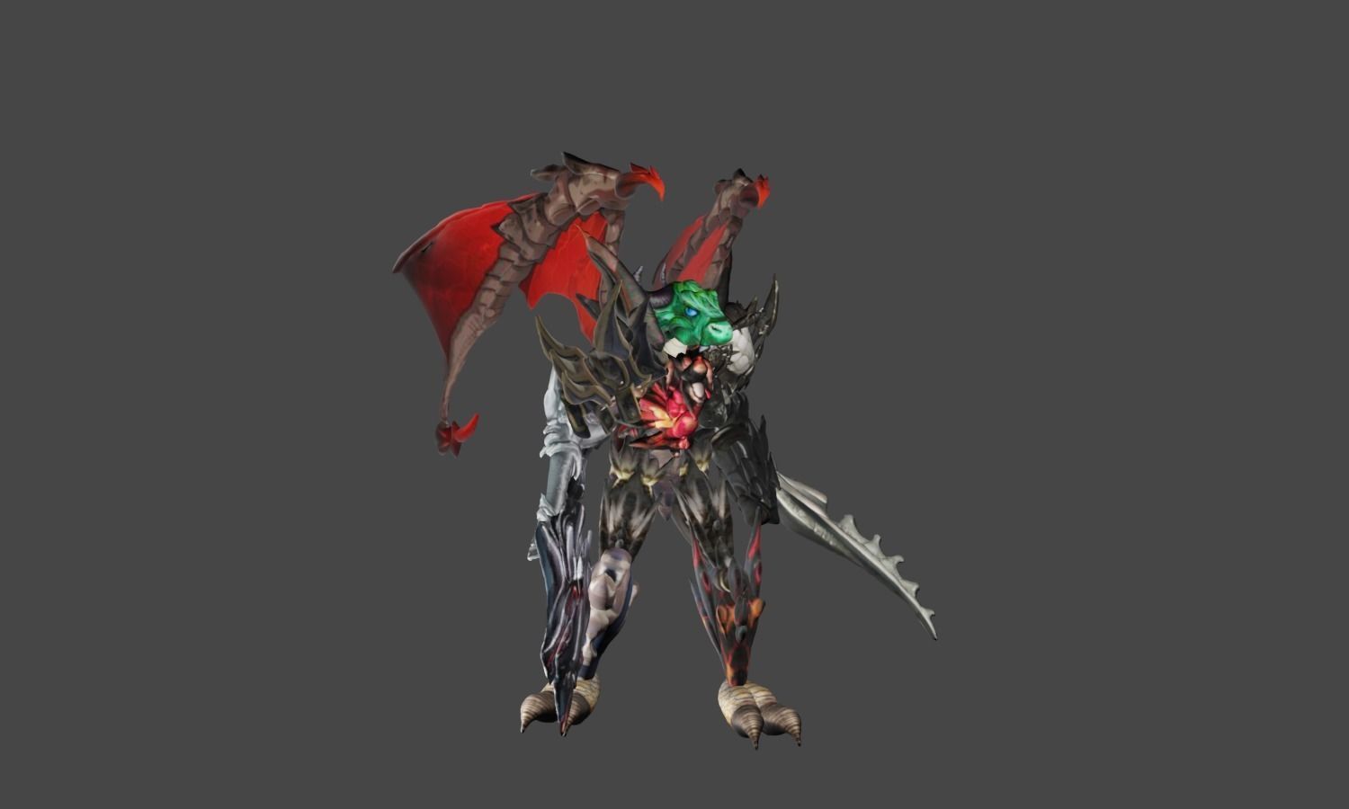 Zeloeman F 2 demon with wings 3D model_7