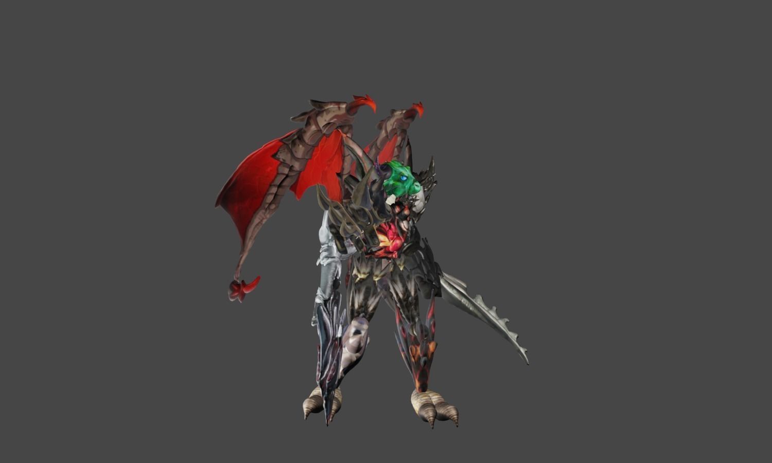 Zeloeman F 2 demon with wings 3D model_22