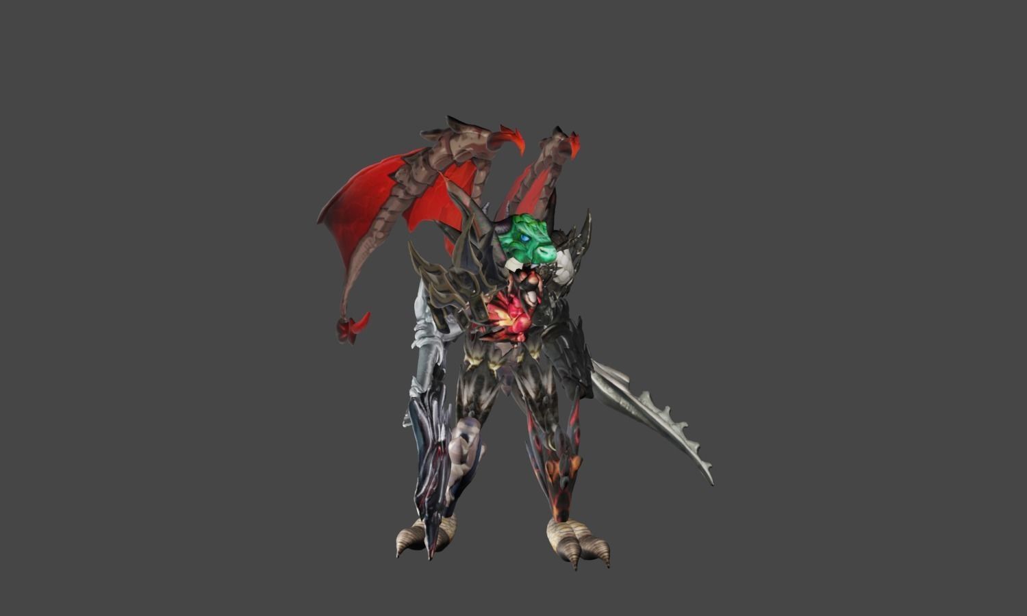 Zeloeman F 2 demon with wings 3D model_5