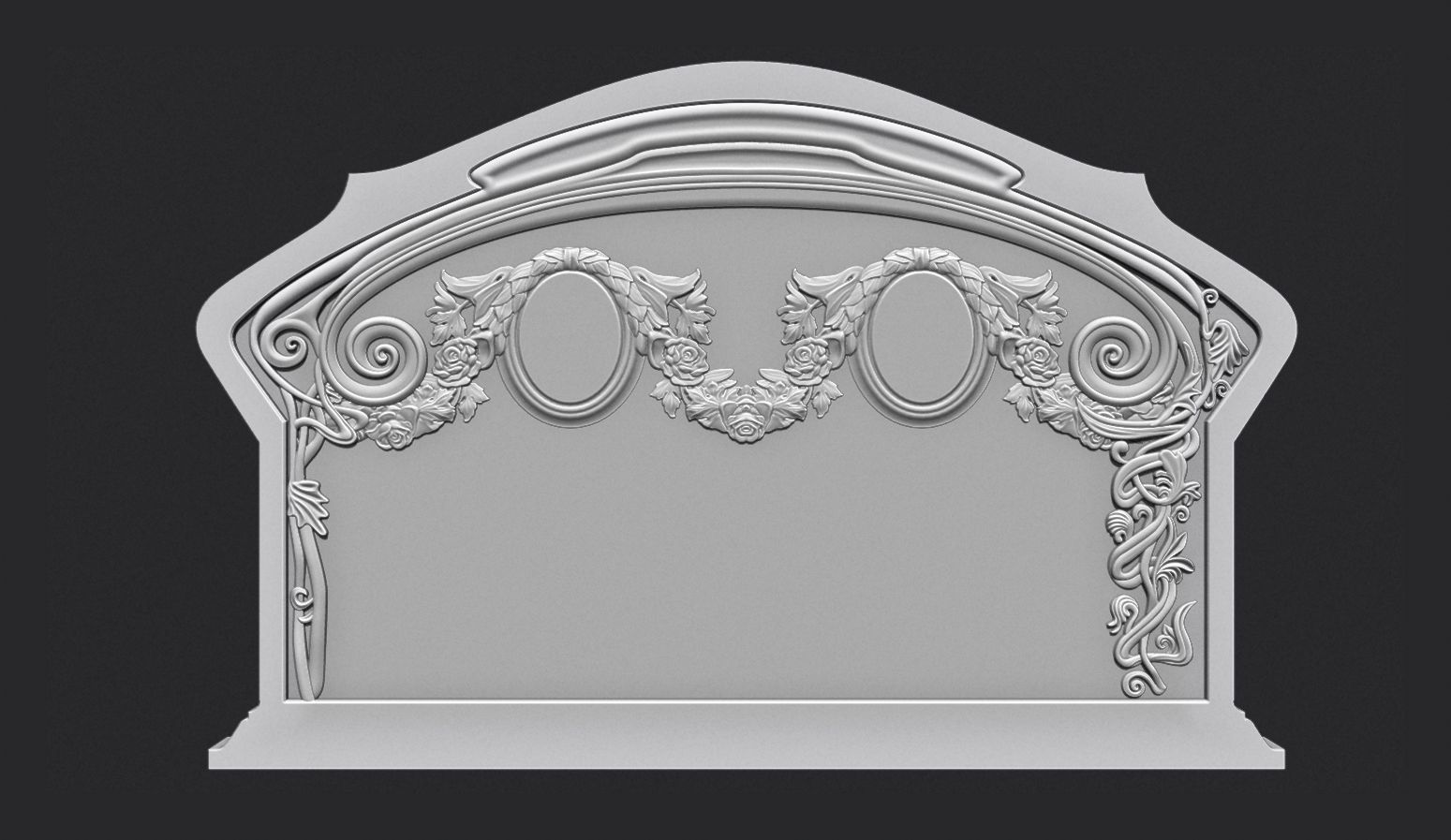 Family Memorial Tombstone for Cnc Carving 3D print model_3