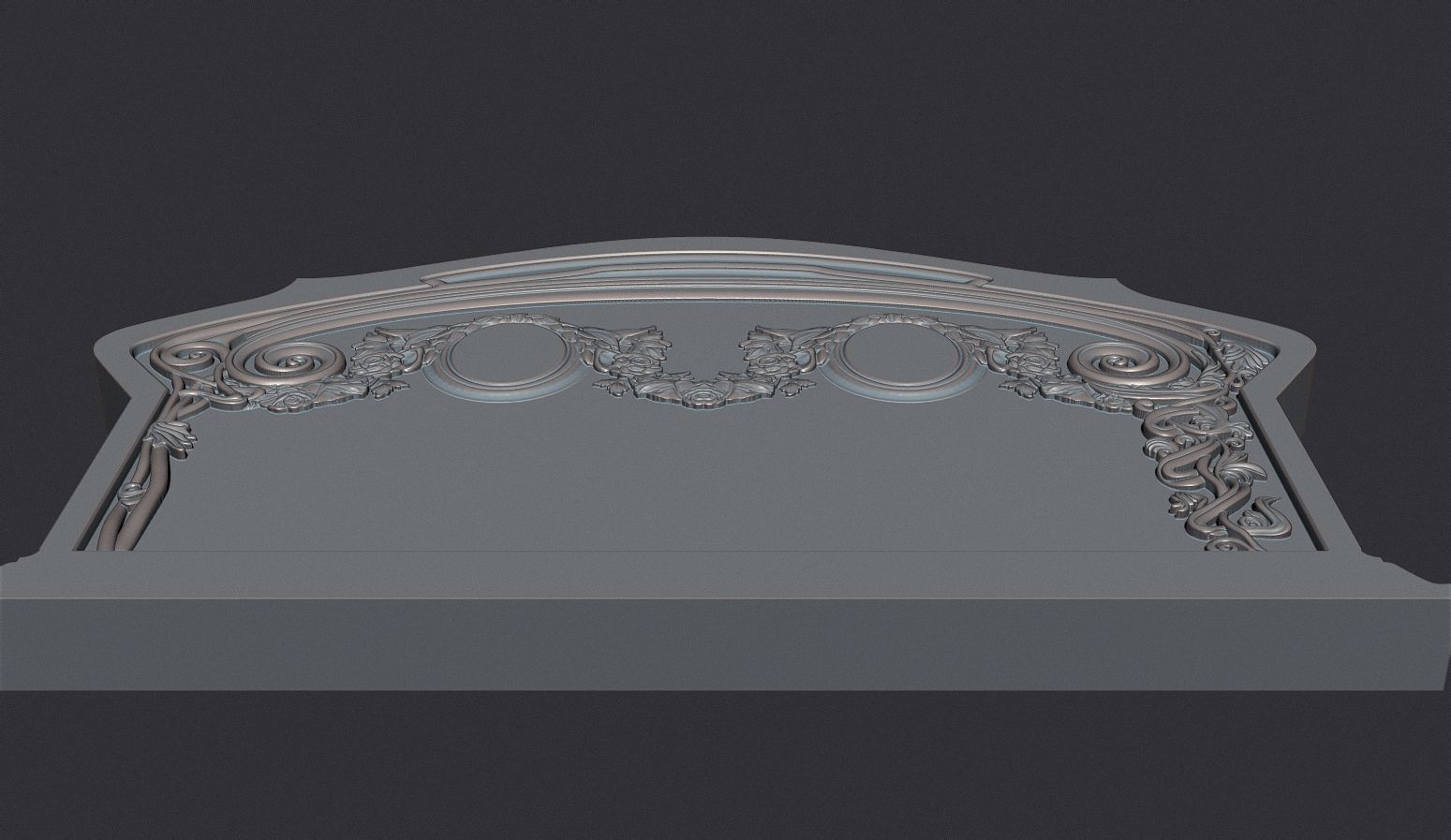 Family Memorial Tombstone for Cnc Carving 3D print model_10