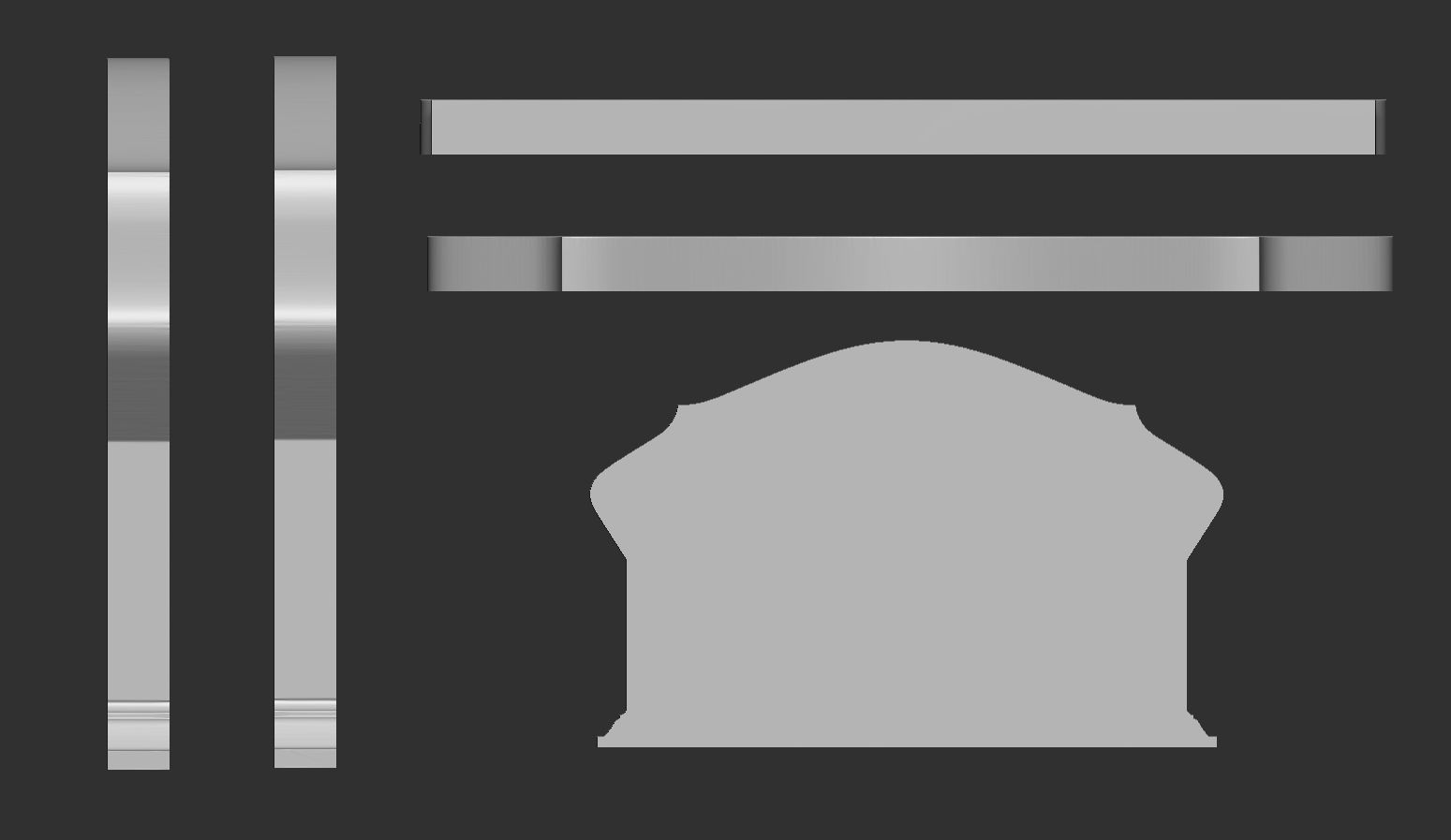 Family Memorial Tombstone for Cnc Carving 3D print model_11