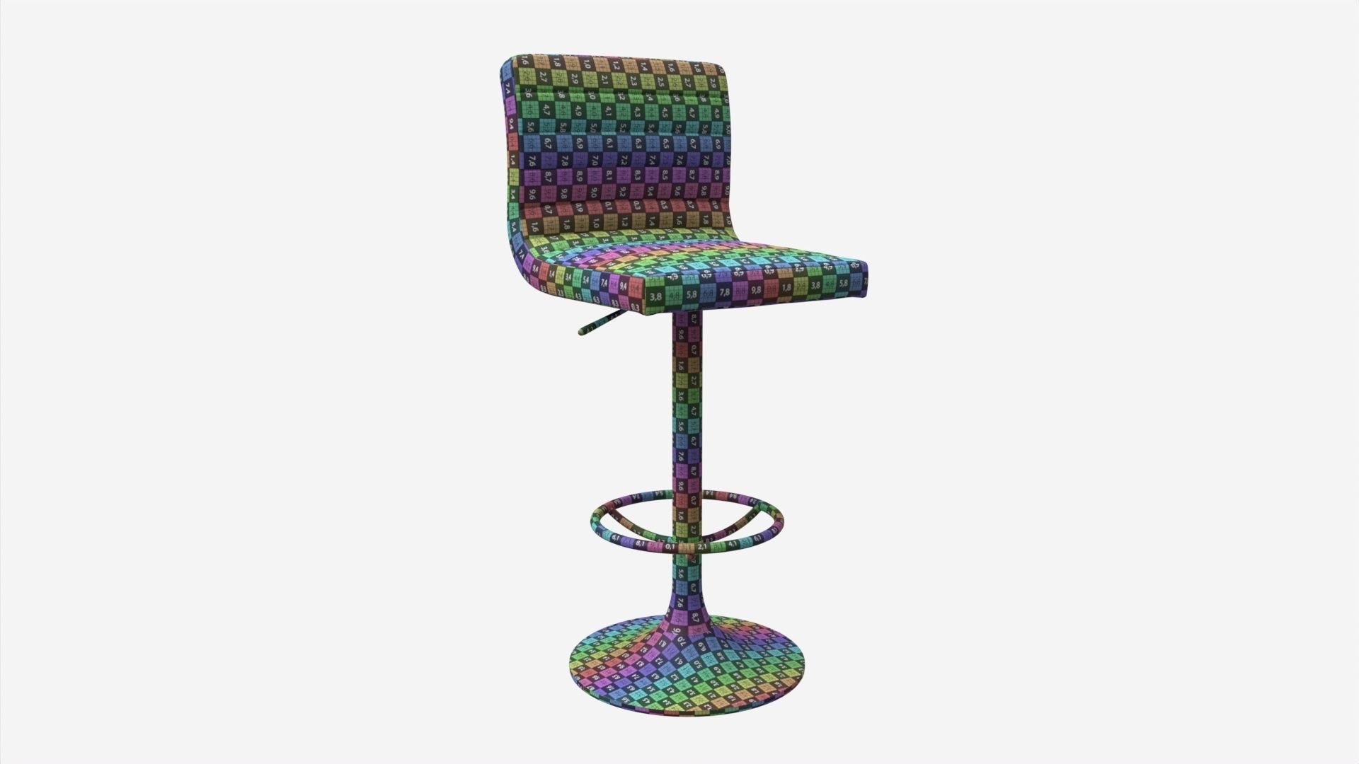 Bar Chair Aura 3D model_6
