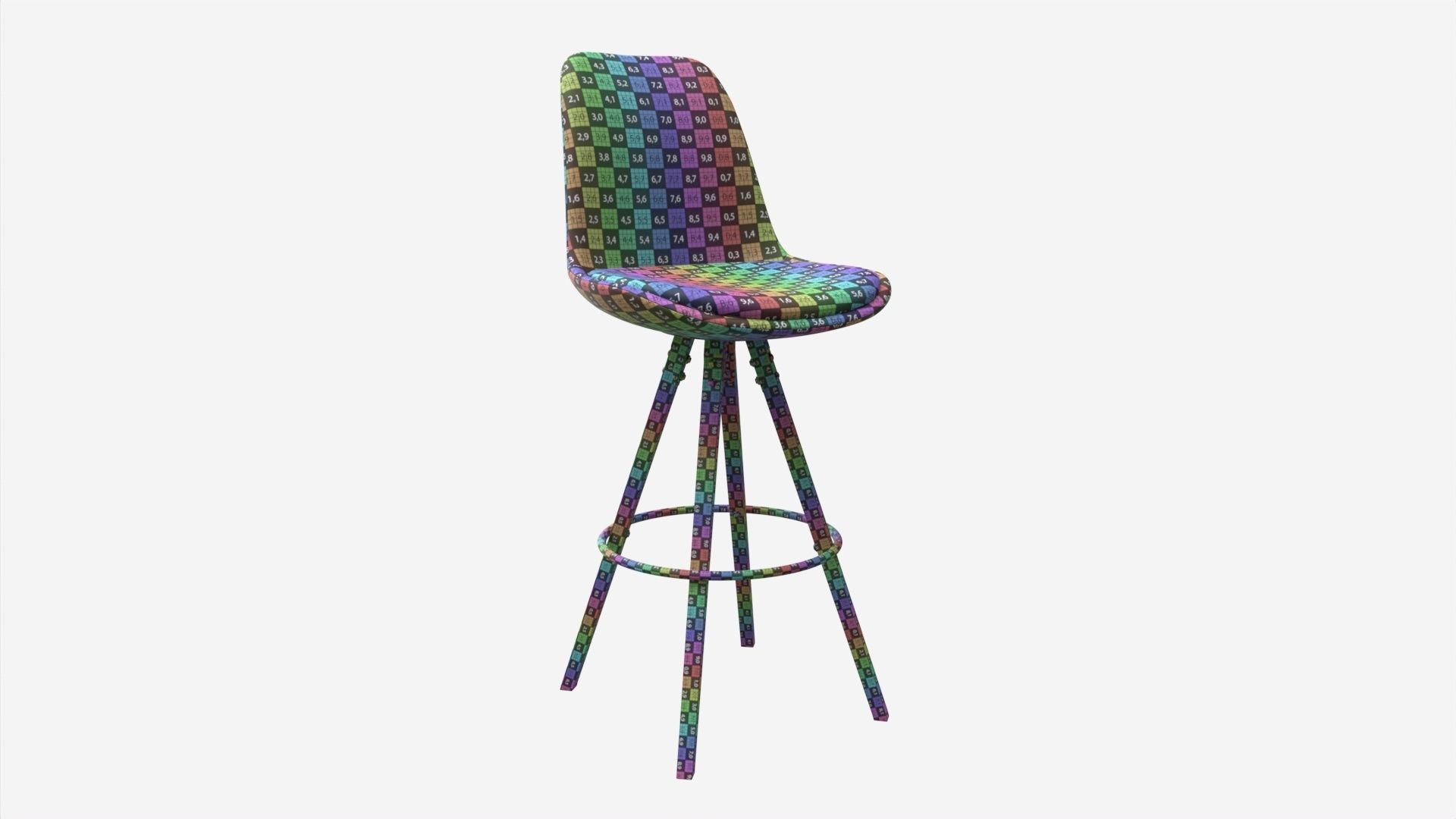 Bar Stool Dima 3D model_7