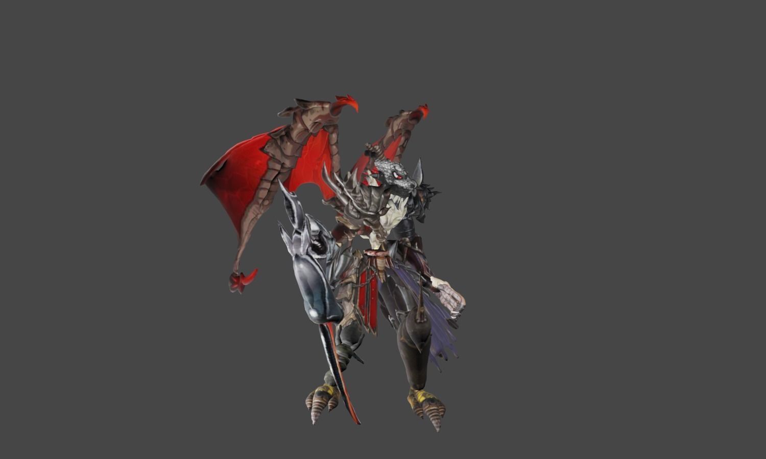 Zeloeman D 5 demon holding sword 3D model_20