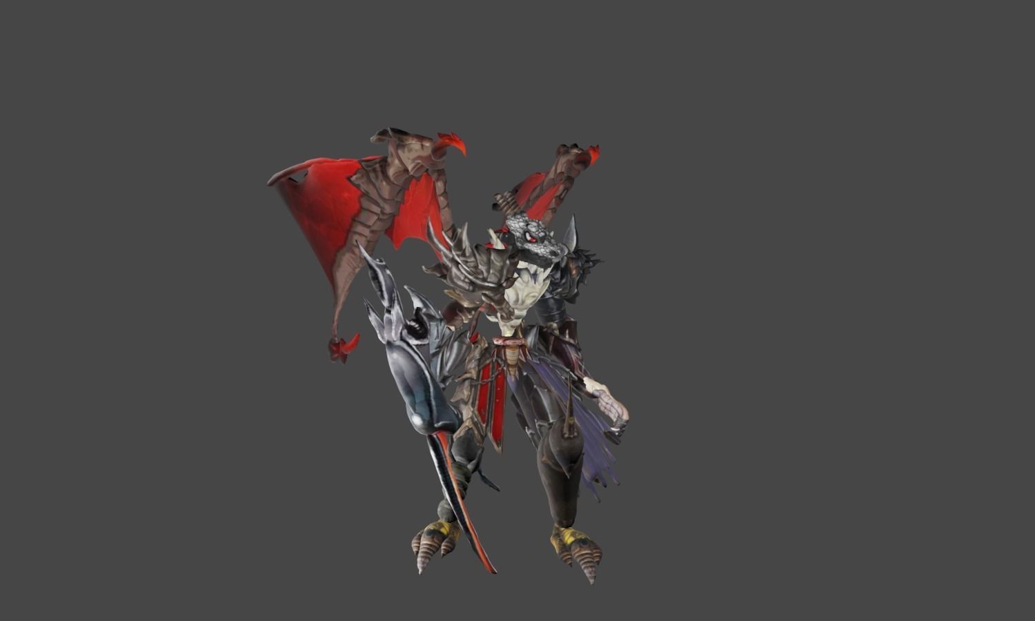 Zeloeman D 5 demon holding sword 3D model_12