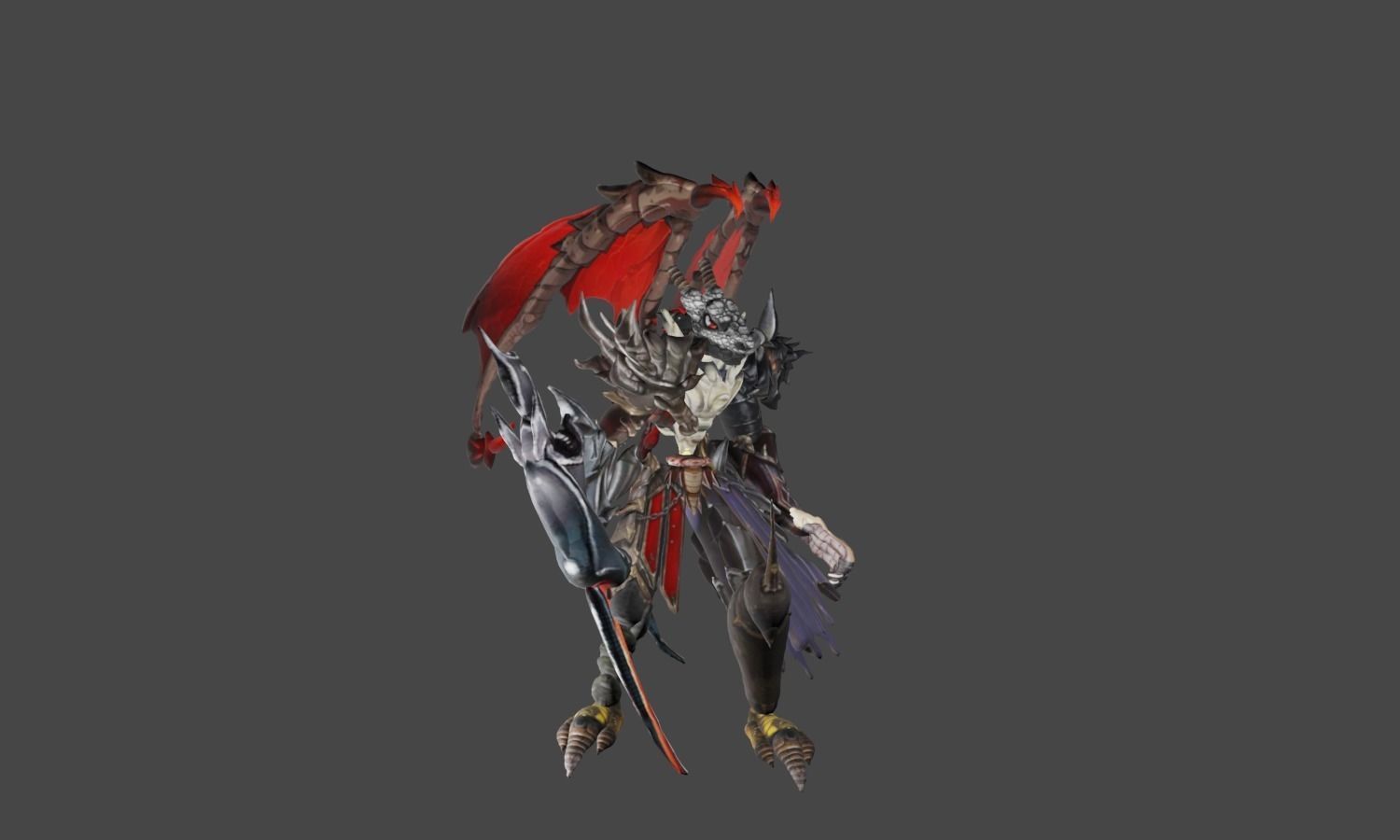 Zeloeman D 5 demon holding sword 3D model_2