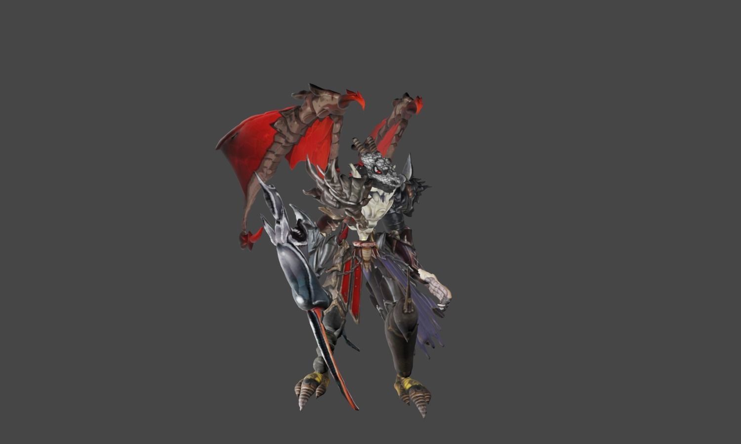 Zeloeman D 5 demon holding sword 3D model_7