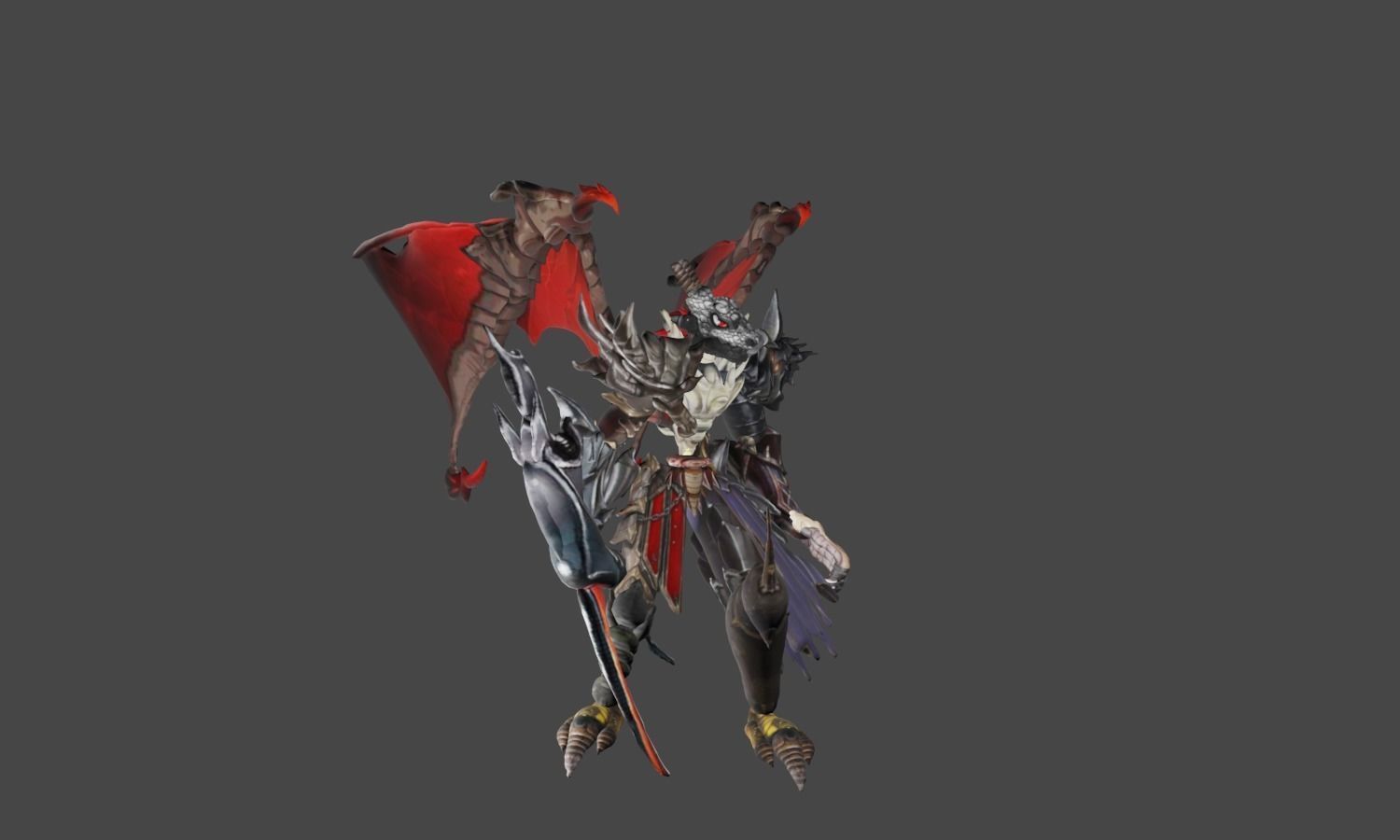 Zeloeman D 5 demon holding sword 3D model_14