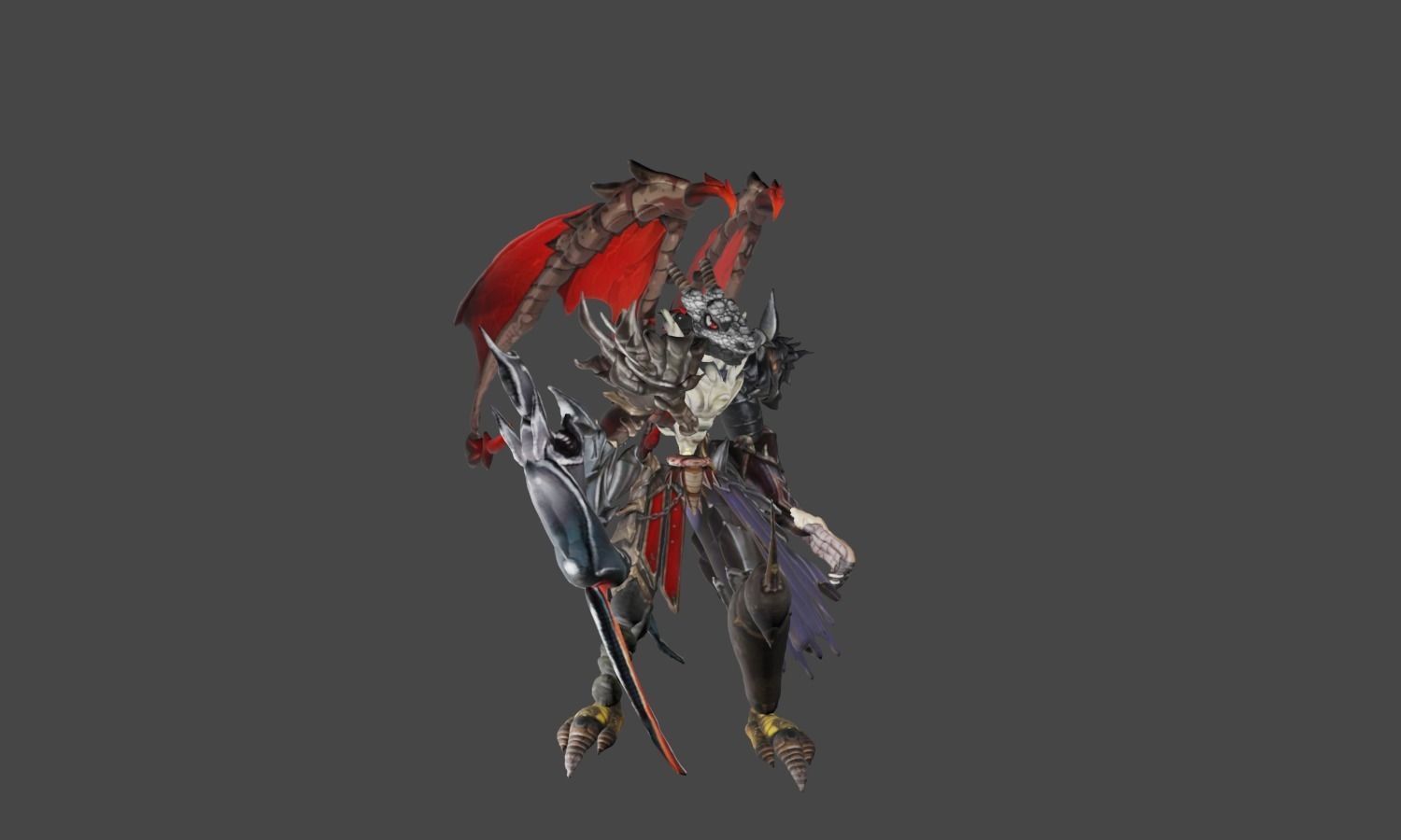 Zeloeman D 5 demon holding sword 3D model_3