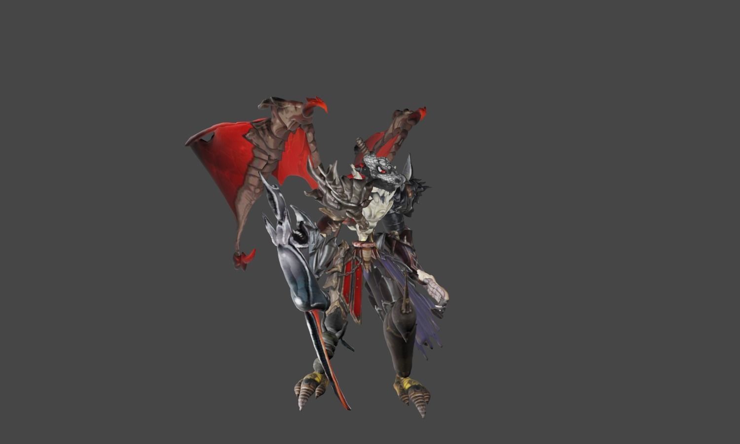 Zeloeman D 5 demon holding sword 3D model_16