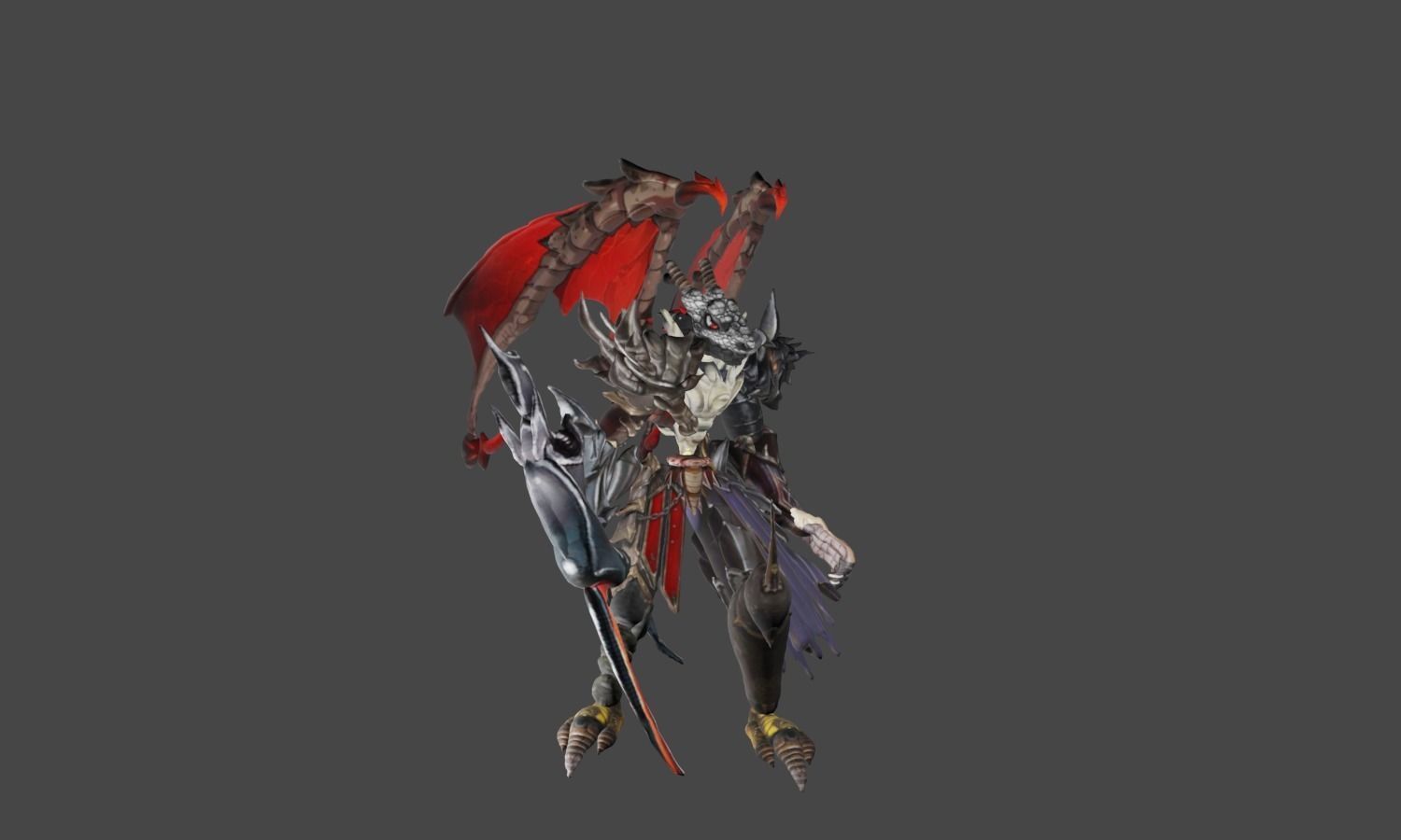 Zeloeman D 5 demon holding sword 3D model_4