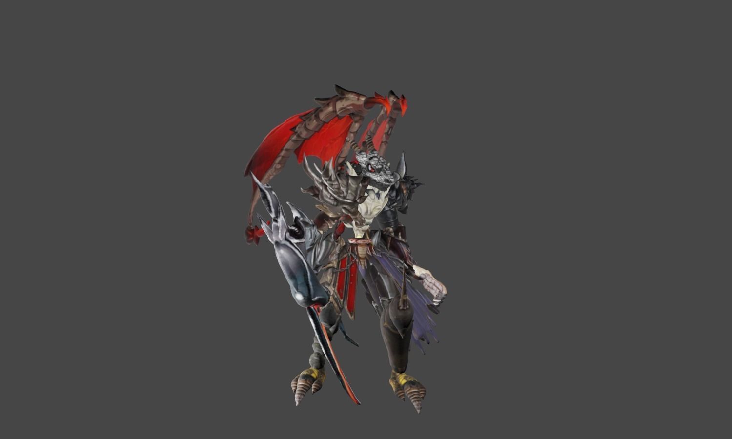 Zeloeman D 5 demon holding sword 3D model_1