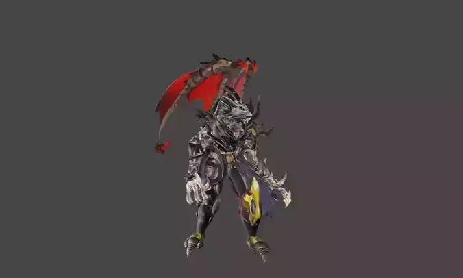 Zeloeman D 4 demon with wings 3D model