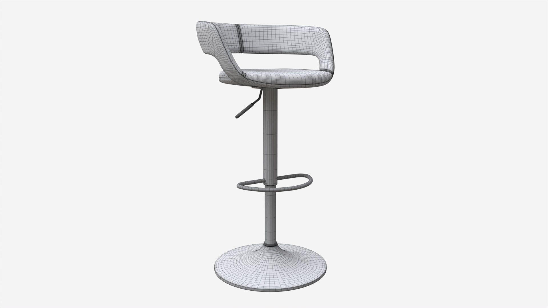 Bar Stool Grace 3D model_5