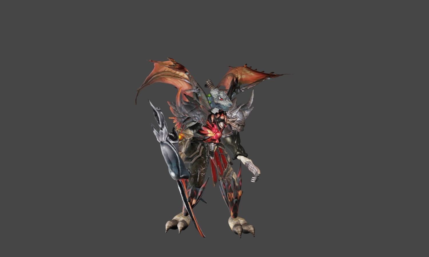 Zeloeman D 2 demon with wings 3D model_14