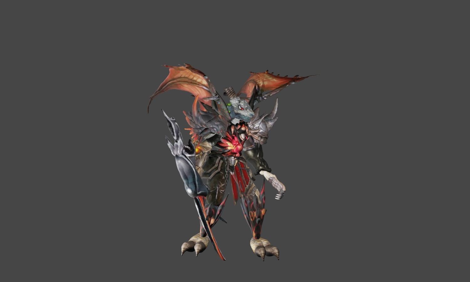 Zeloeman D 2 demon with wings 3D model_12