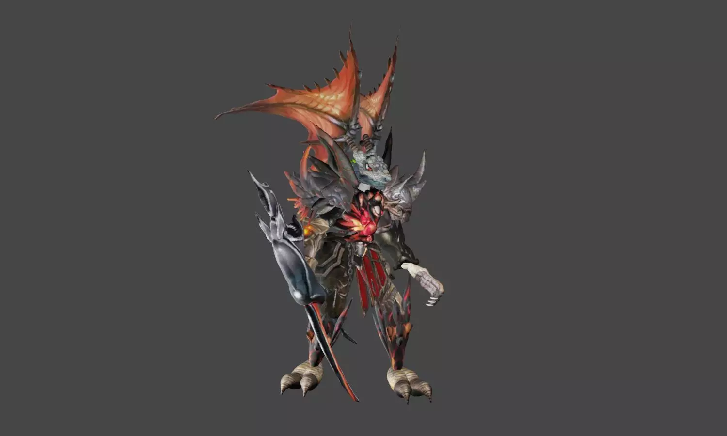 Zeloeman D 2 demon with wings 3D model_0