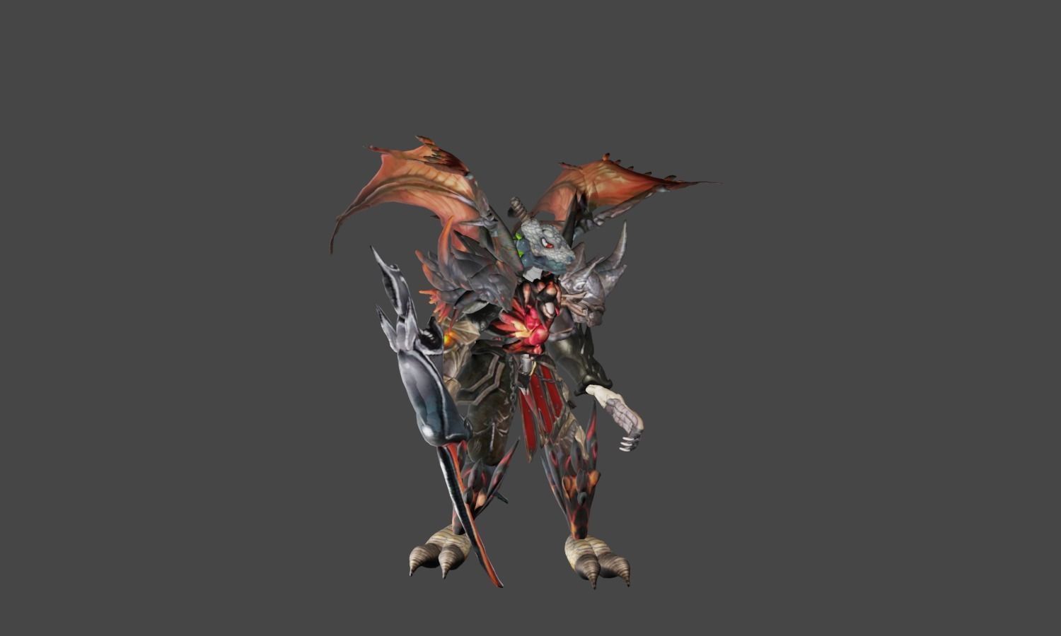 Zeloeman D 2 demon with wings 3D model_16
