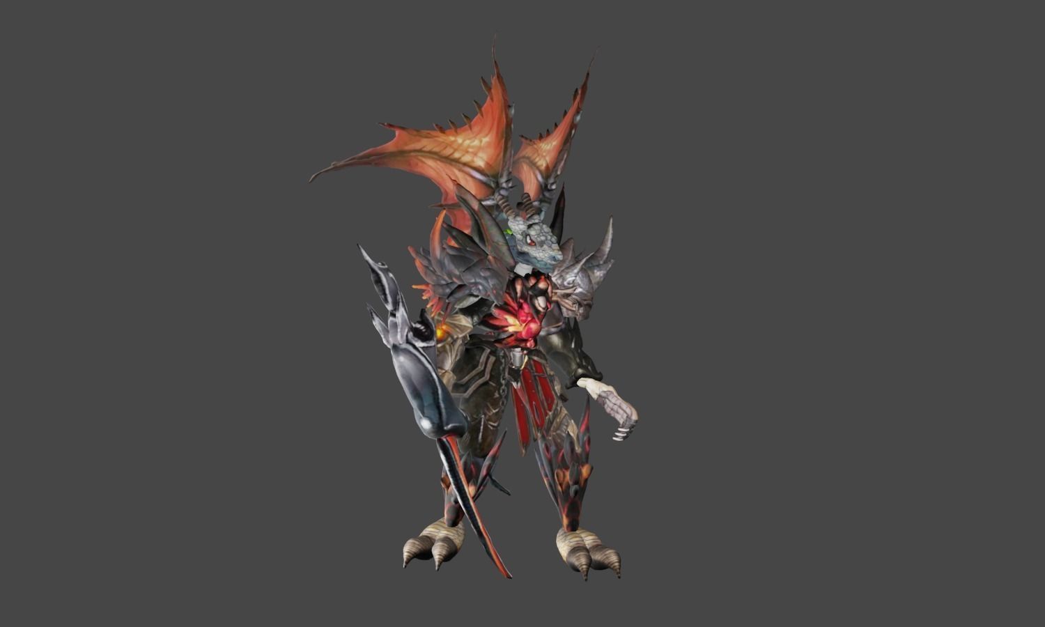 Zeloeman D 2 demon with wings 3D model_3