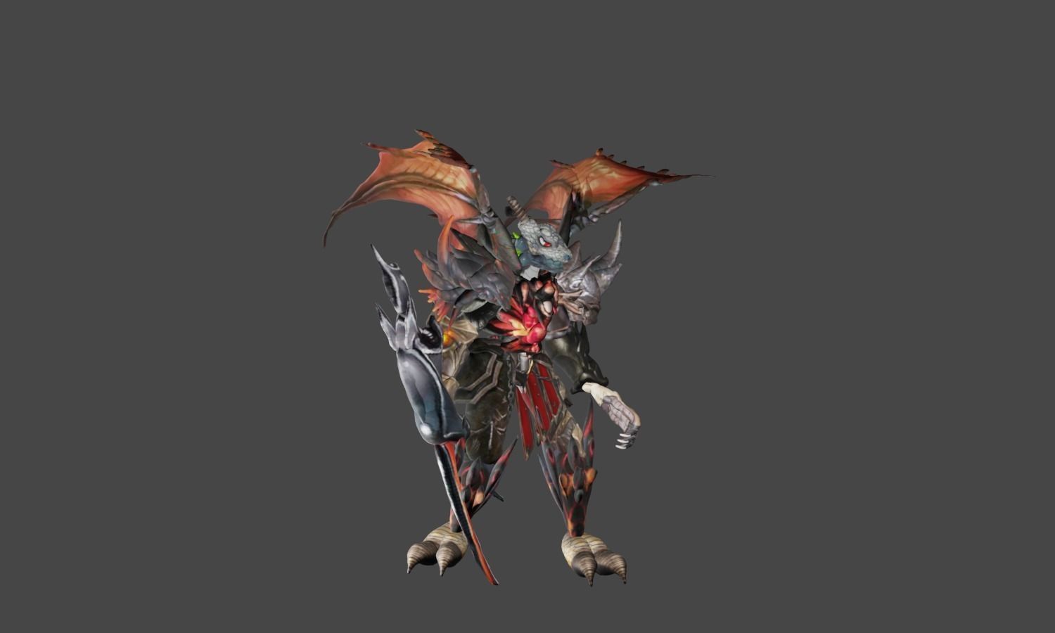 Zeloeman D 2 demon with wings 3D model_17