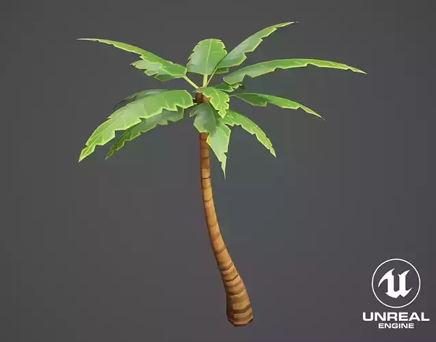 Stylized Palm Tree 01 Low-poly 3D model