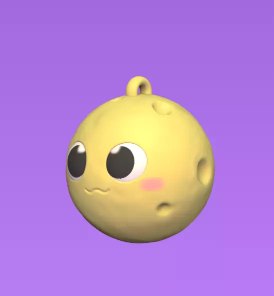 Cute Full Moon 3D print model_0