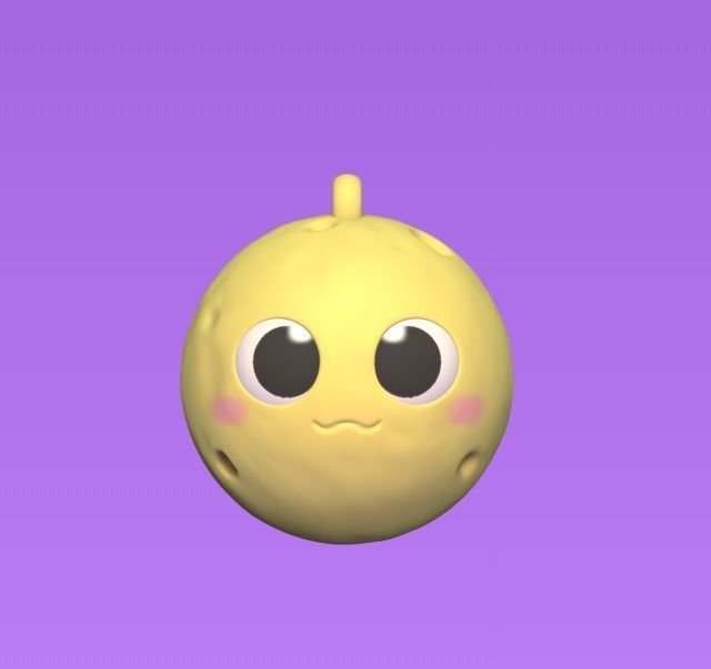 Cute Full Moon 3D print model_1