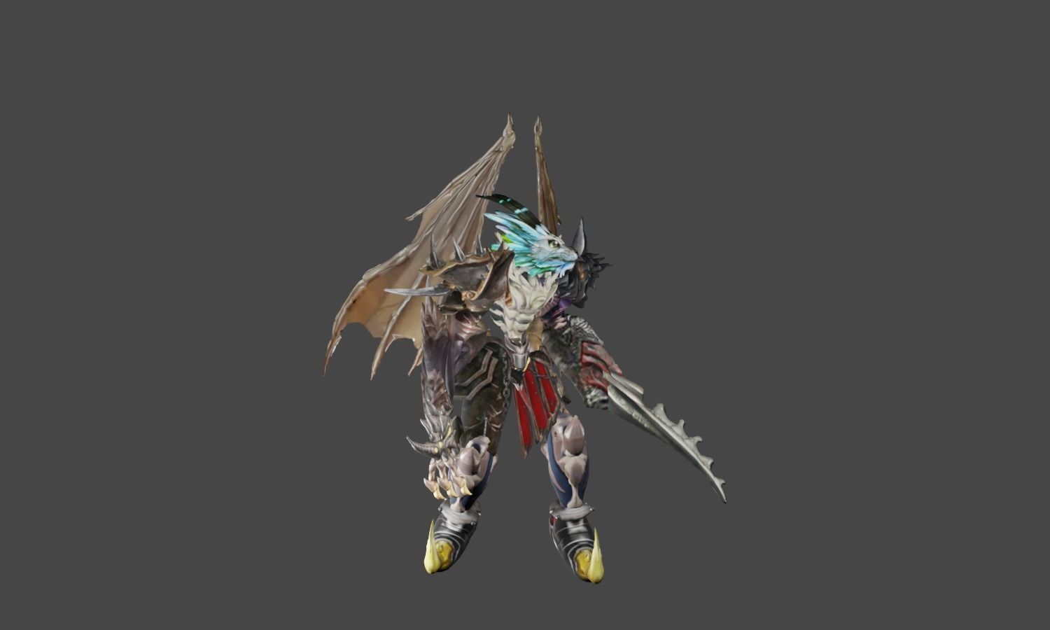 Zeloeman D 1 demon with wings 3D model_12