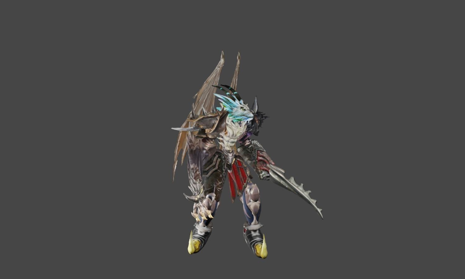 Zeloeman D 1 demon with wings 3D model_1