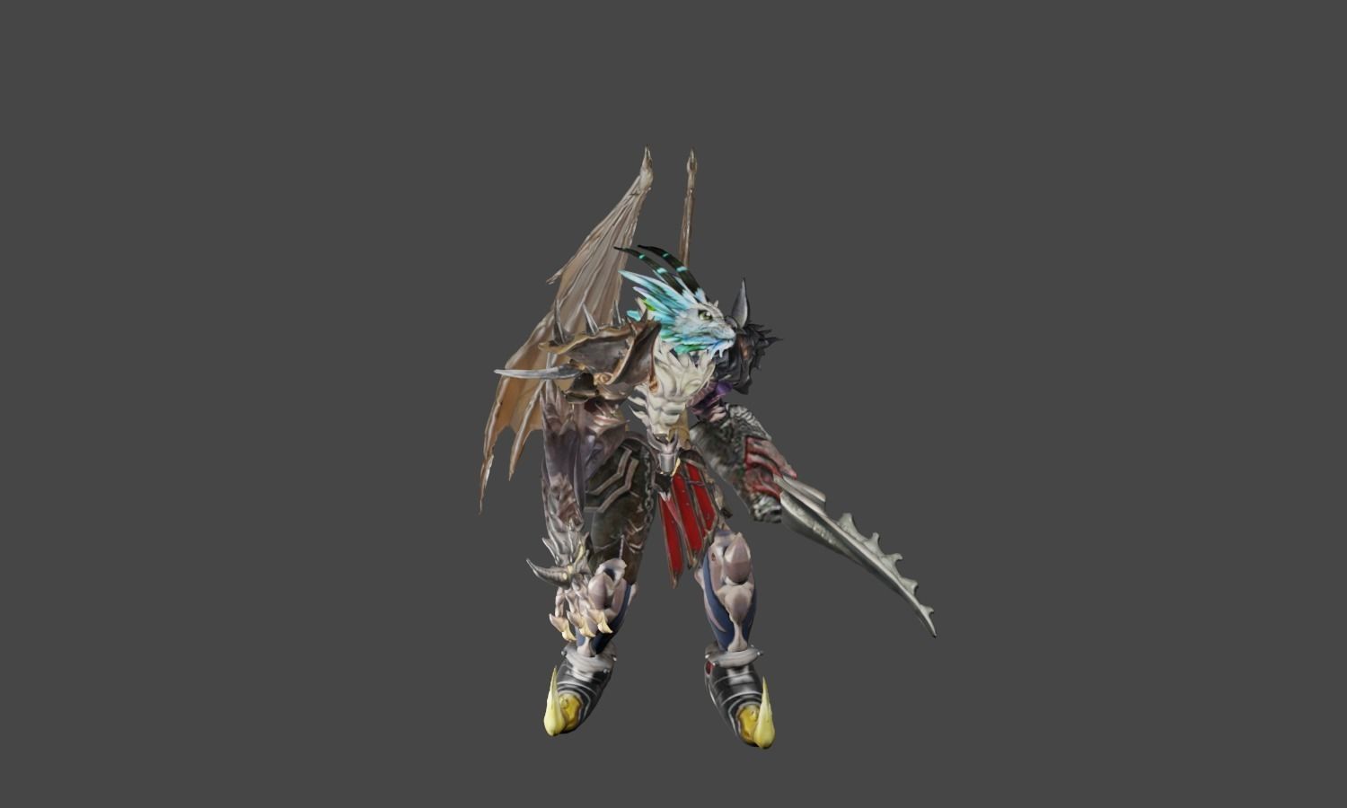 Zeloeman D 1 demon with wings 3D model_5