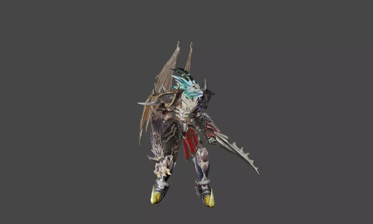 Zeloeman D 1 demon with wings 3D model_0