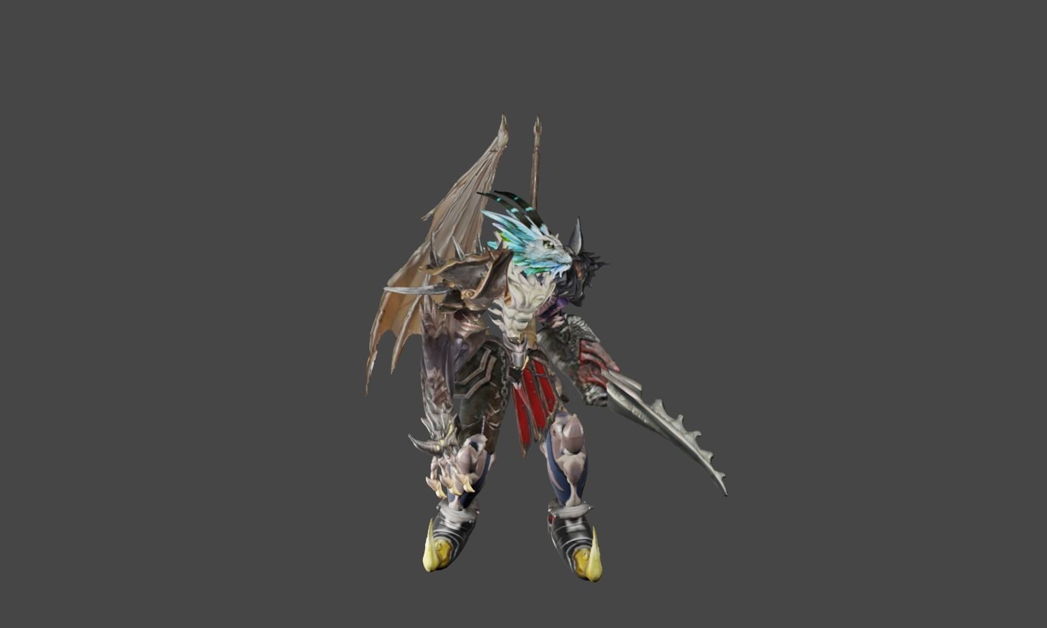 Zeloeman D 1 demon with wings 3D model_6