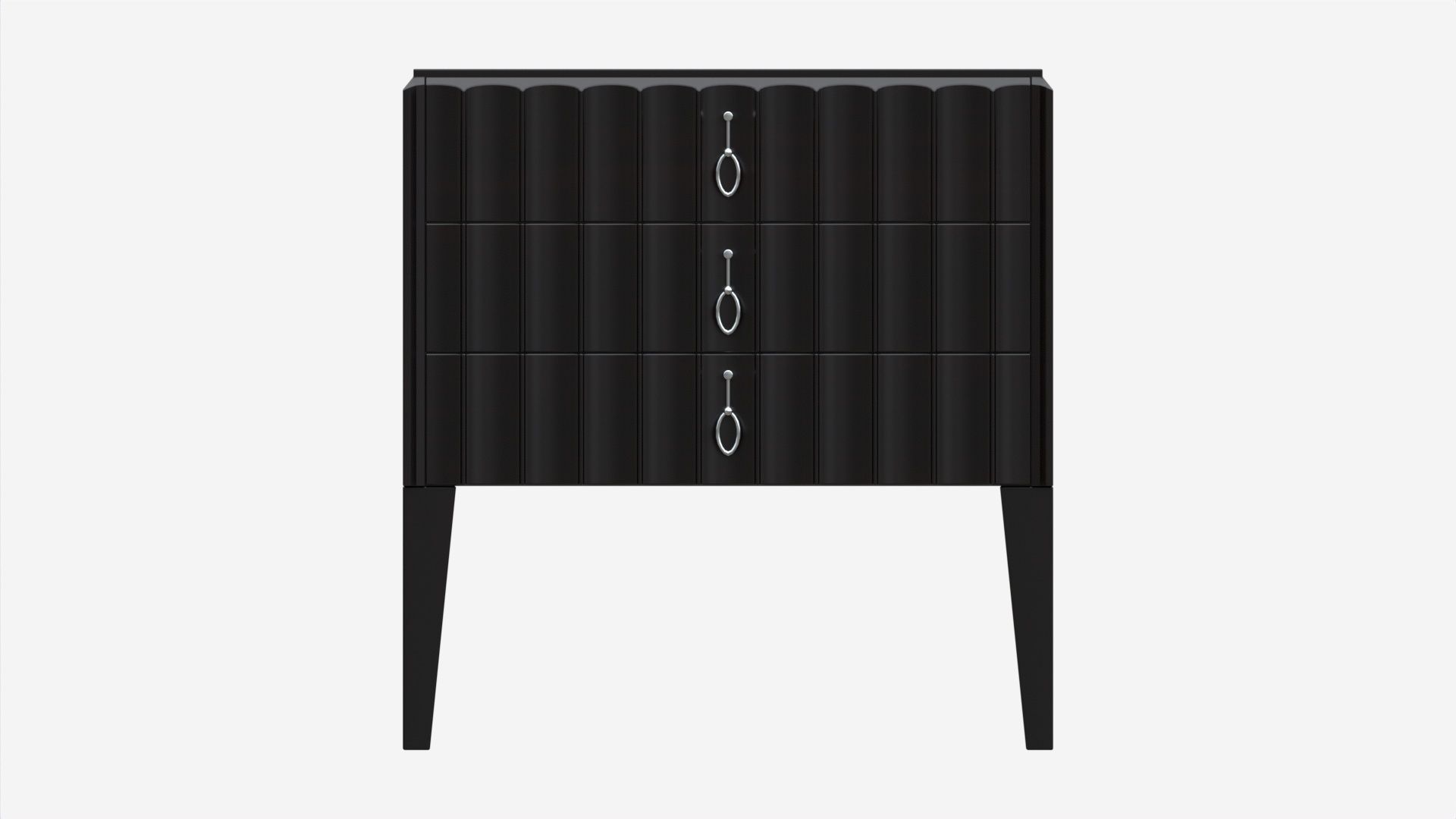 Bedside Table Wooden Art Deco 3D model_3