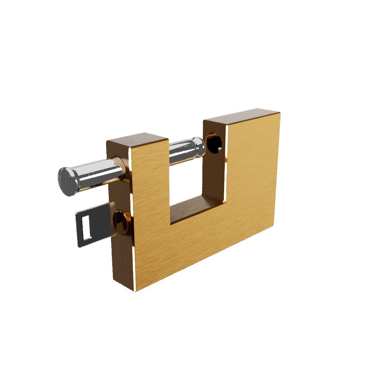 single square padlock 3D model_16