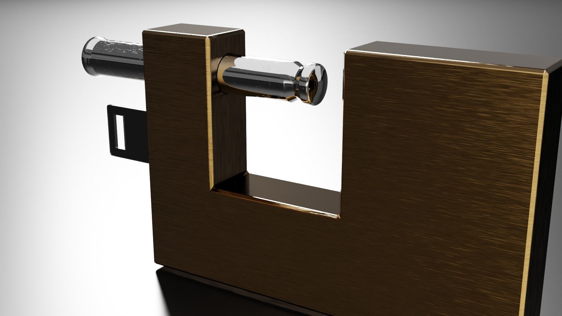 single square padlock 3D model_14