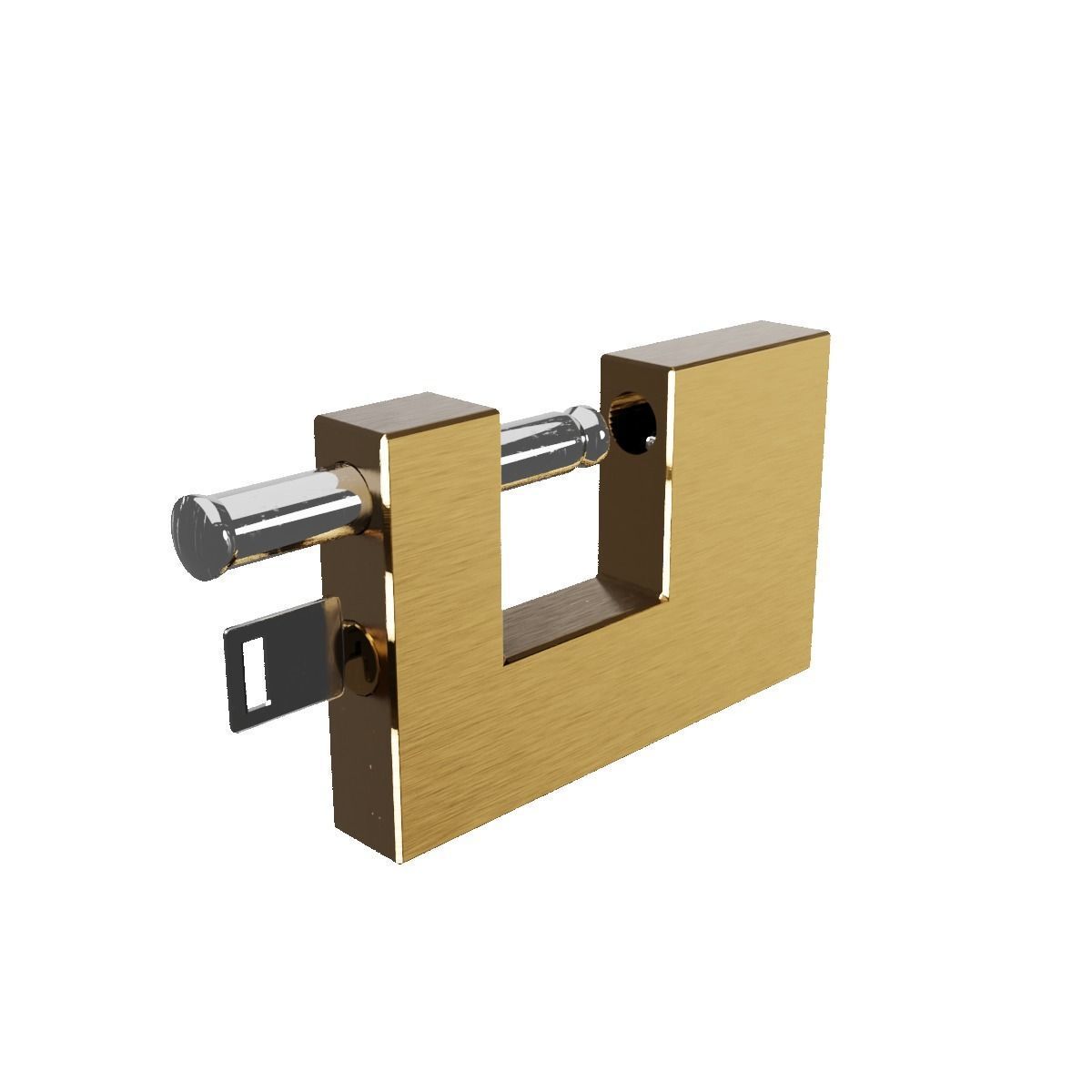 single square padlock 3D model_15