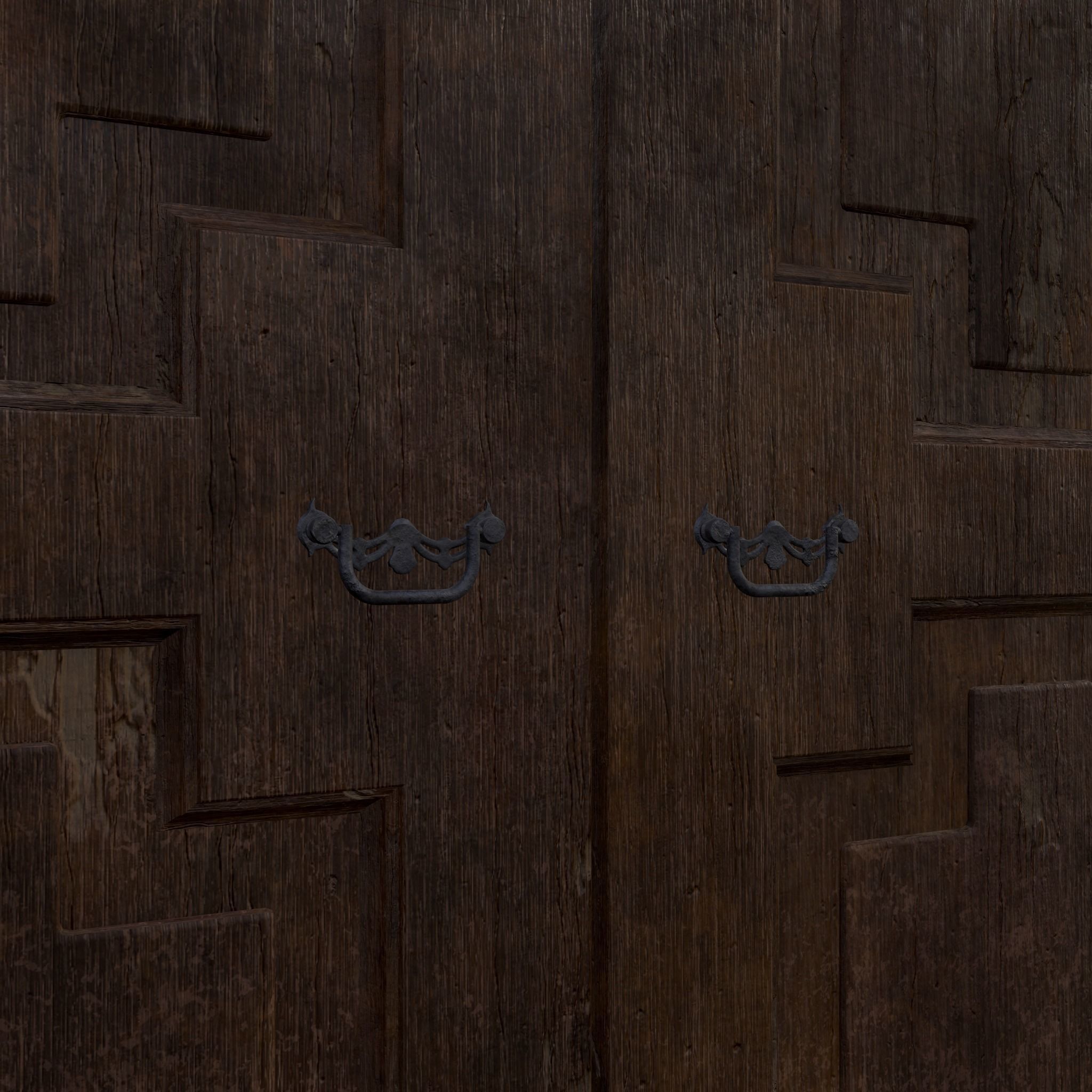 Rustic Wooden Kitchen Furniture Pack 3D Model Collection_36