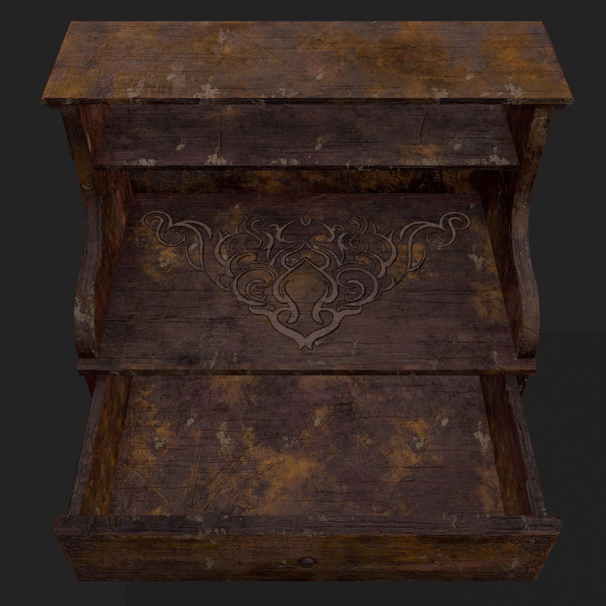 Rustic Wooden Kitchen Furniture Pack 3D Model Collection_18