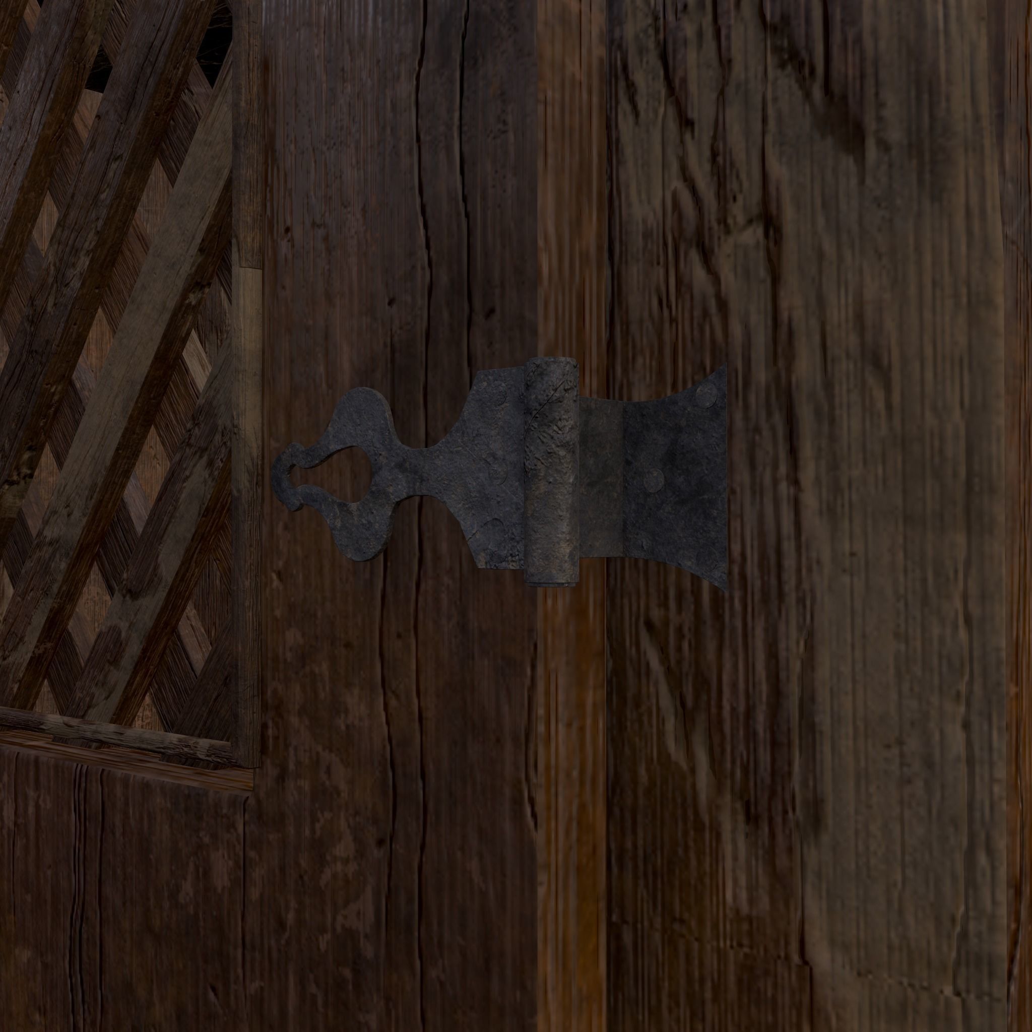 Rustic Wooden Kitchen Furniture Pack 3D Model Collection_50