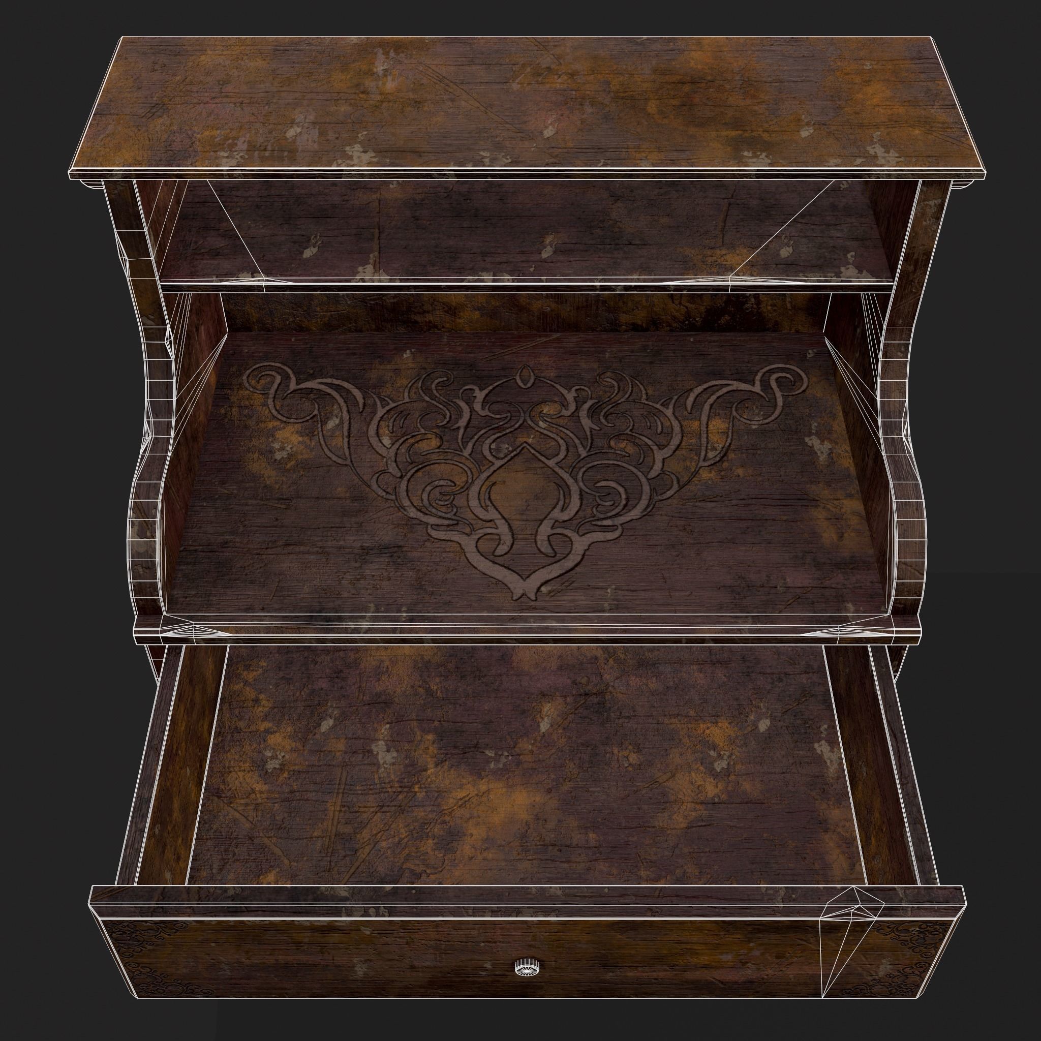 Rustic Wooden Kitchen Furniture Pack 3D Model Collection_19