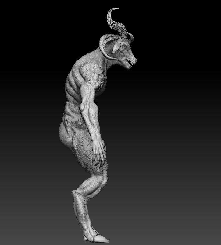 Goat Demon Satan 3D Model High Poly 3D model_1