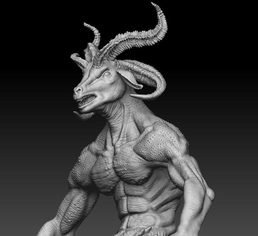 Goat Demon Satan 3D Model High Poly 3D model_6