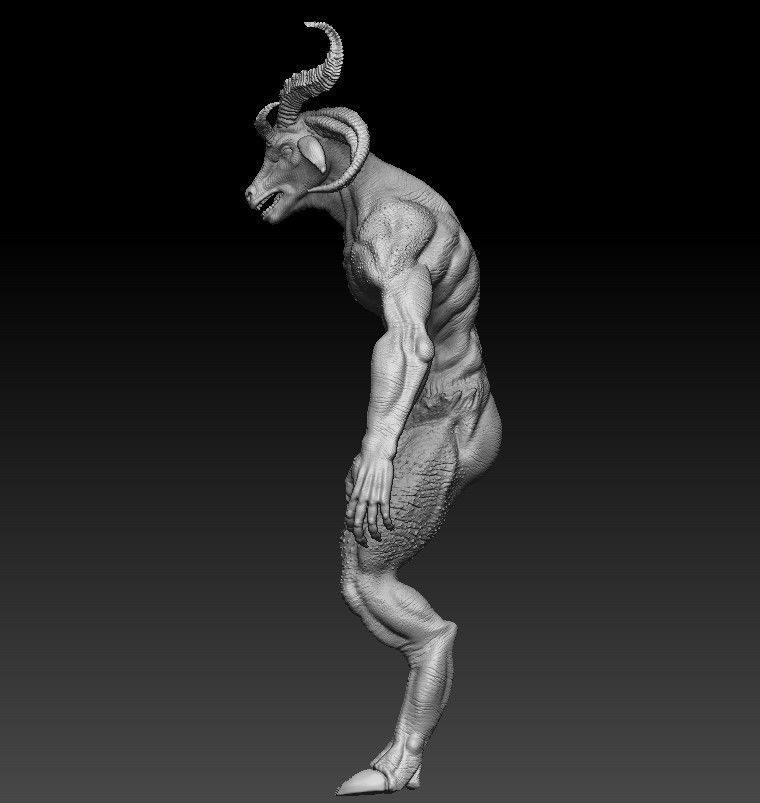 Goat Demon Satan 3D Model High Poly 3D model_2