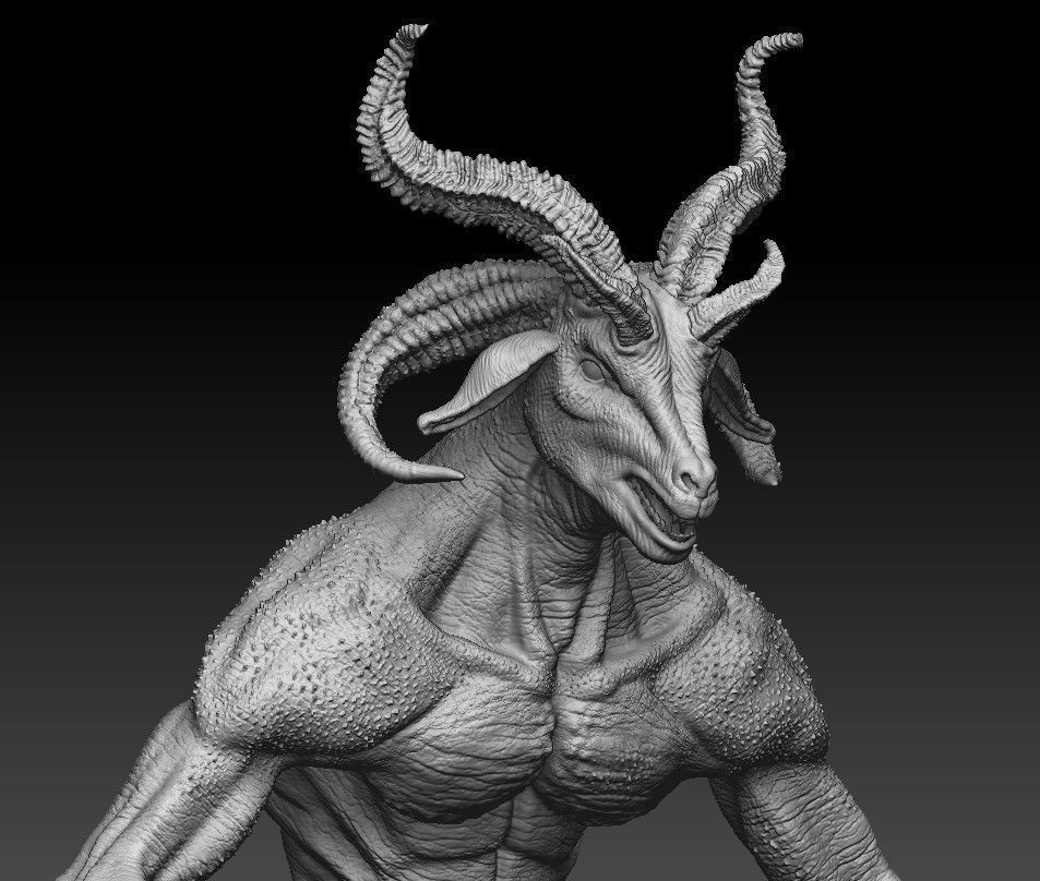 Goat Demon Satan 3D Model High Poly 3D model_5