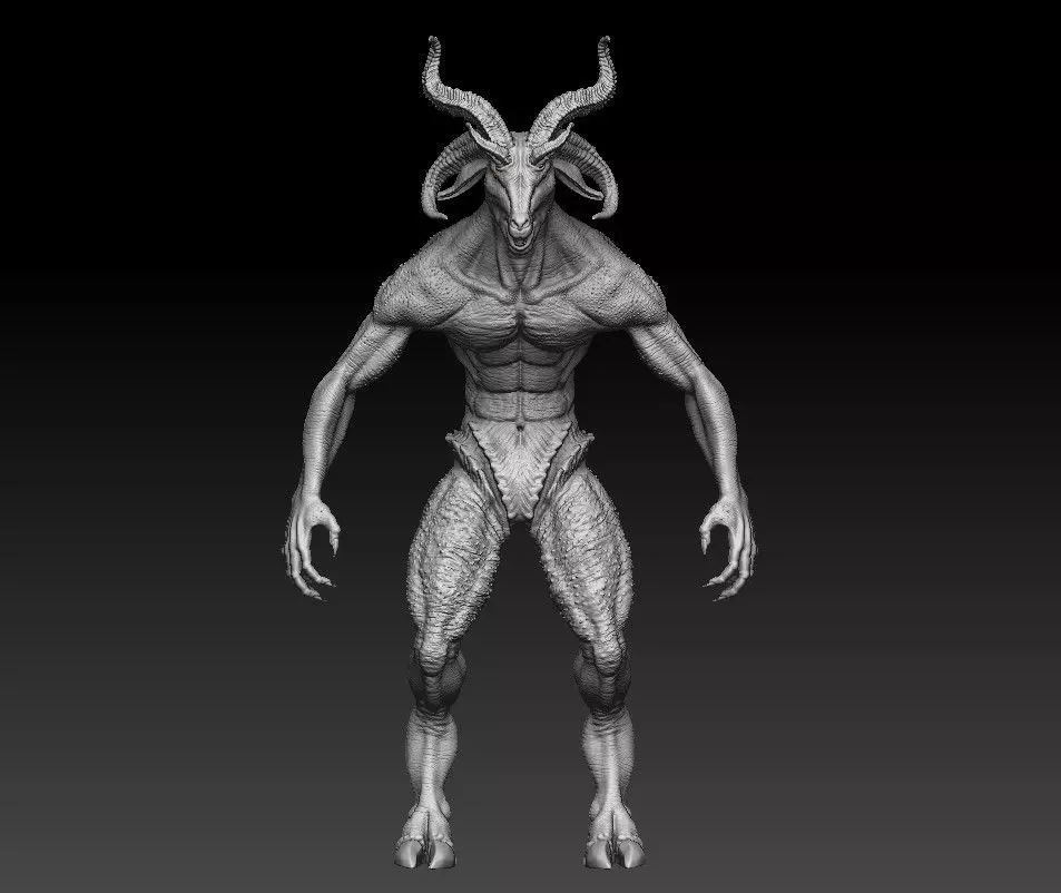Goat Demon Satan 3D Model High Poly 3D model_0