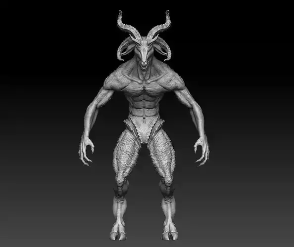 Goat Demon Satan 3D Model High Poly 3D model