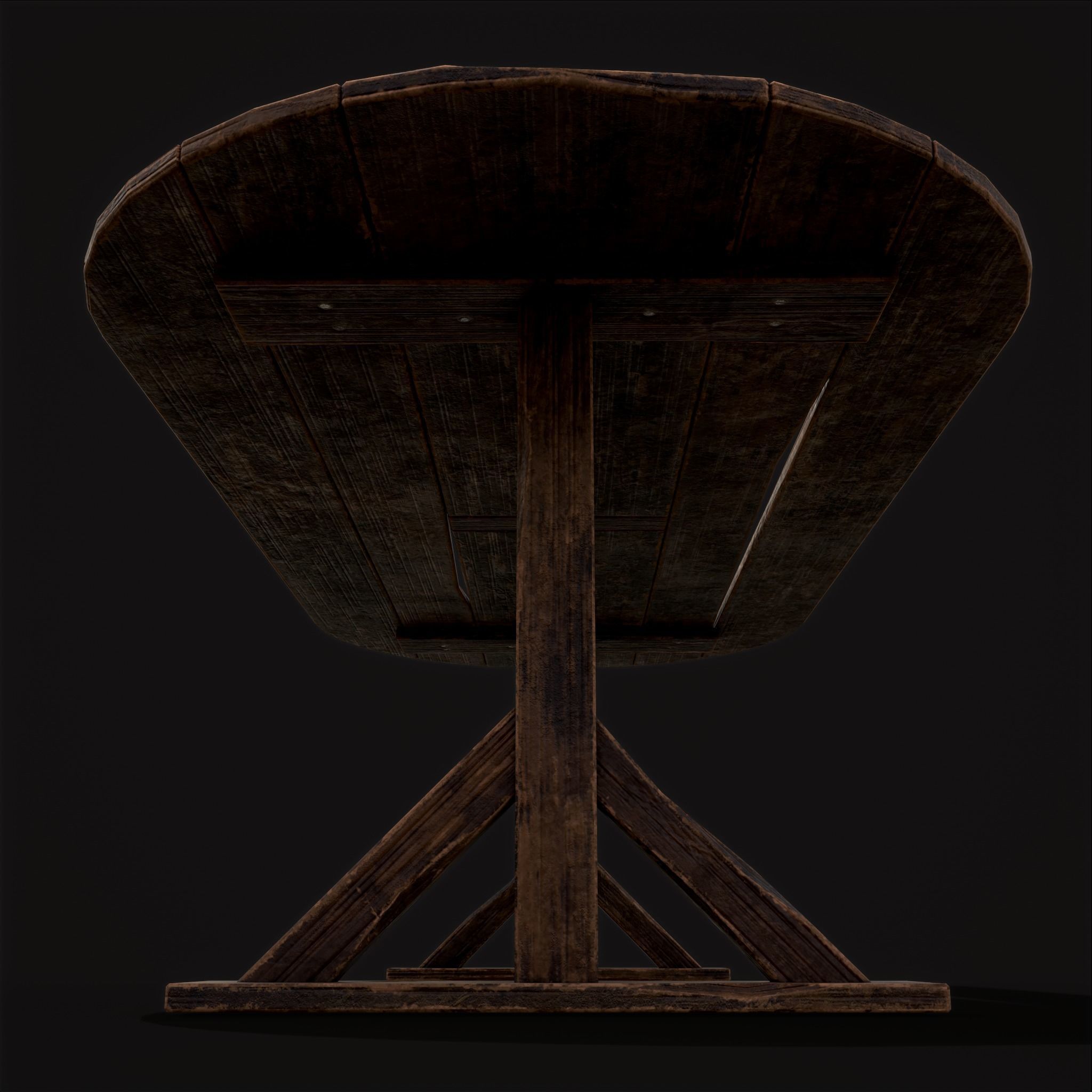 Rustic Table and Bent Stick Chairs 3D Model Collection_32